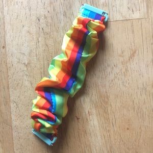 Rainbow FitBit scrunchie band.